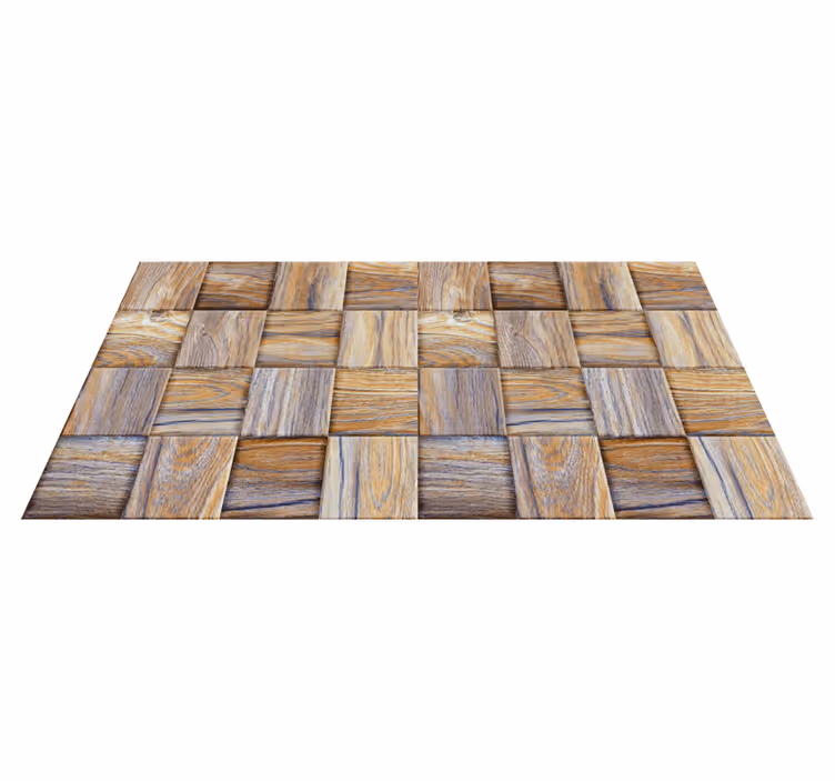 Block Style wood effect vinyl carpet - TenStickers