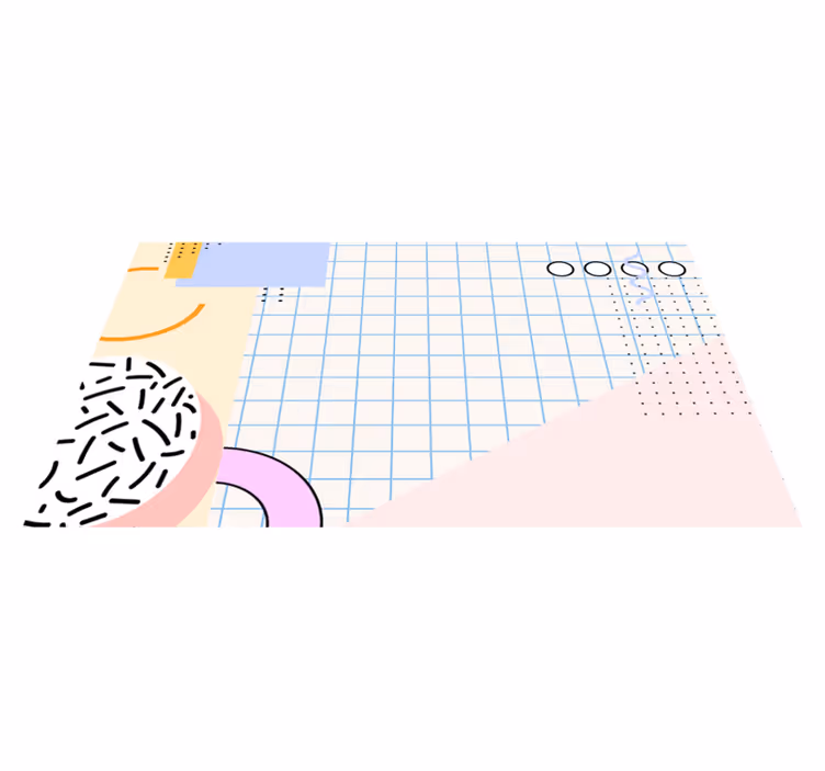 Modern abstract geometric vinyl carpet - TenStickers