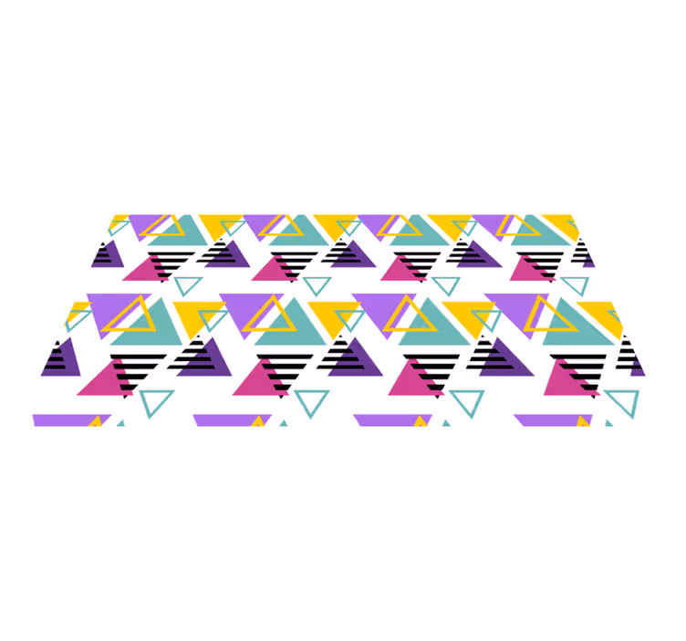 Colorful Triangle Arrangement geometric vinyl carpet - TenStickers