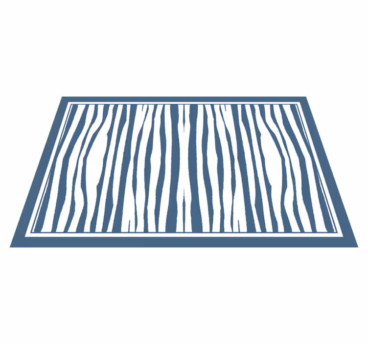 Blue zebra stripes animal print vinyl carpet - TenStickers
