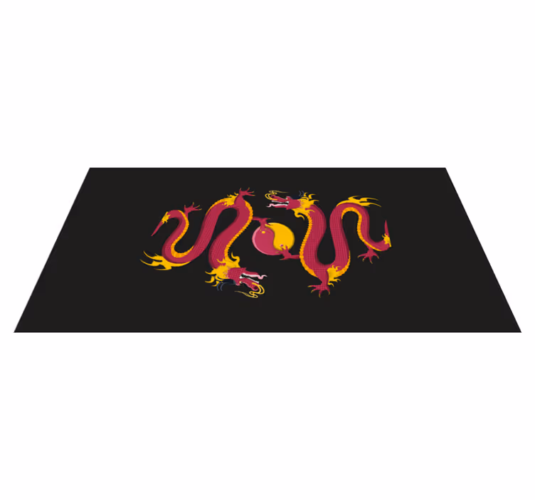 Dragon symbolism ethnic vinyl carpet - TenStickers