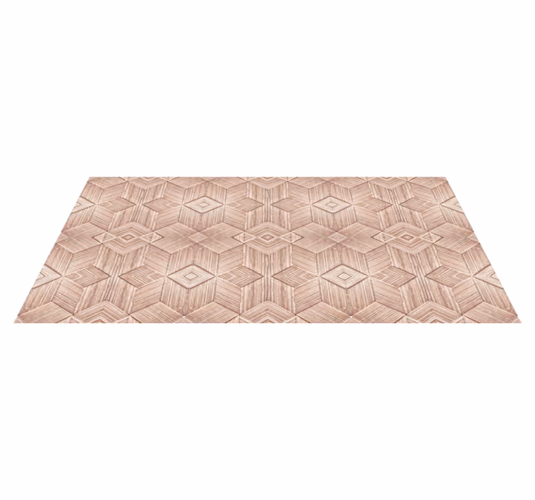 Geometric Pattern wood effect vinyl carpet - TenStickers