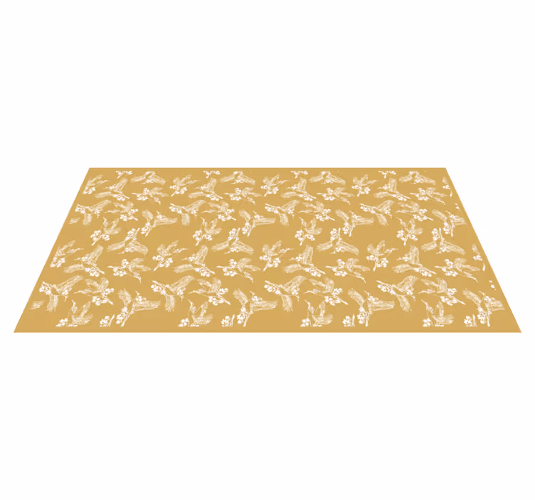 Elegant Hummingbirds Blossom nature vinyl carpet - TenStickers