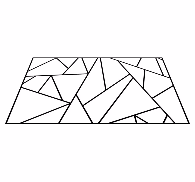 Sharp Angled Pattern geometric vinyl carpet - TenStickers
