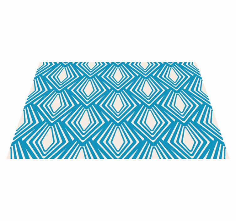 Stylish geometric layers bedroom vinyl carpet - TenStickers