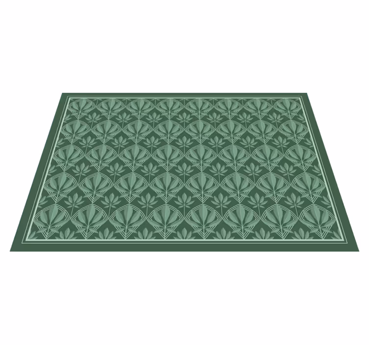 Lush leaf pattern bedroom vinyl carpet - TenStickers