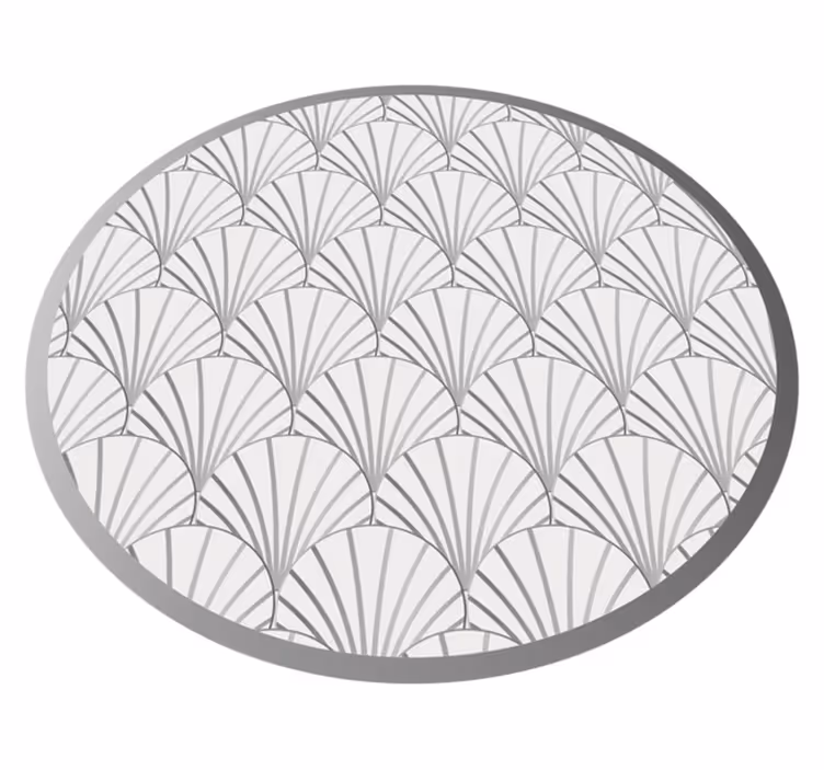 Elegant fan pattern bathroom vinyl carpet - TenStickers