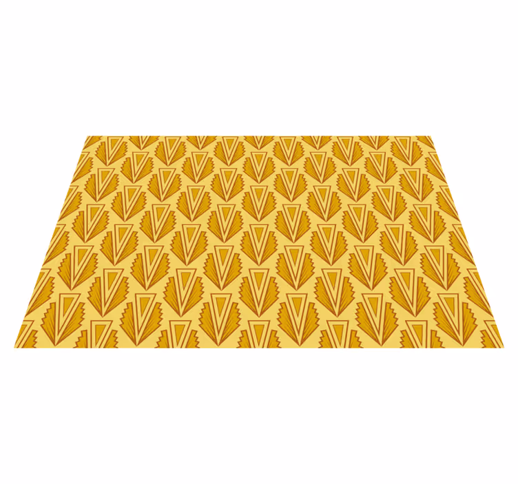 Geometric Yellow Pattern mosaic vinyl carpet - TenStickers