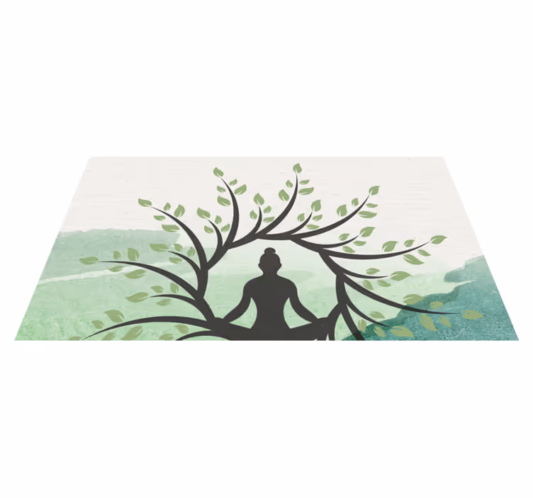Meditation Tree Design nature vinyl carpet - TenStickers