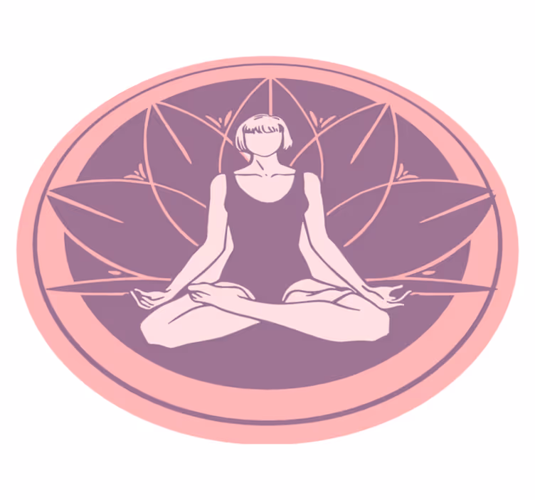 Serene Meditation Symbol mandala vinyl carpet - TenStickers