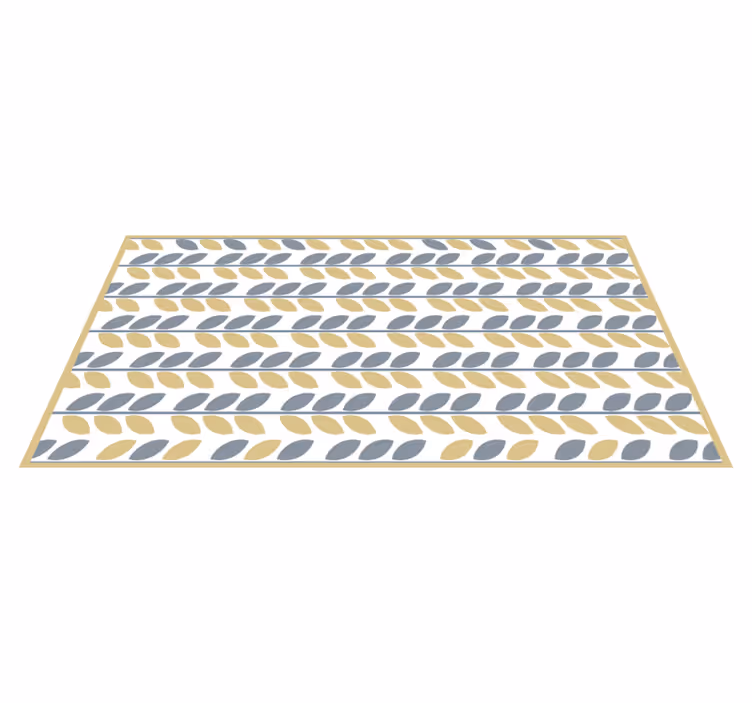 Leafy Pattern Stripes nature vinyl carpet - TenStickers