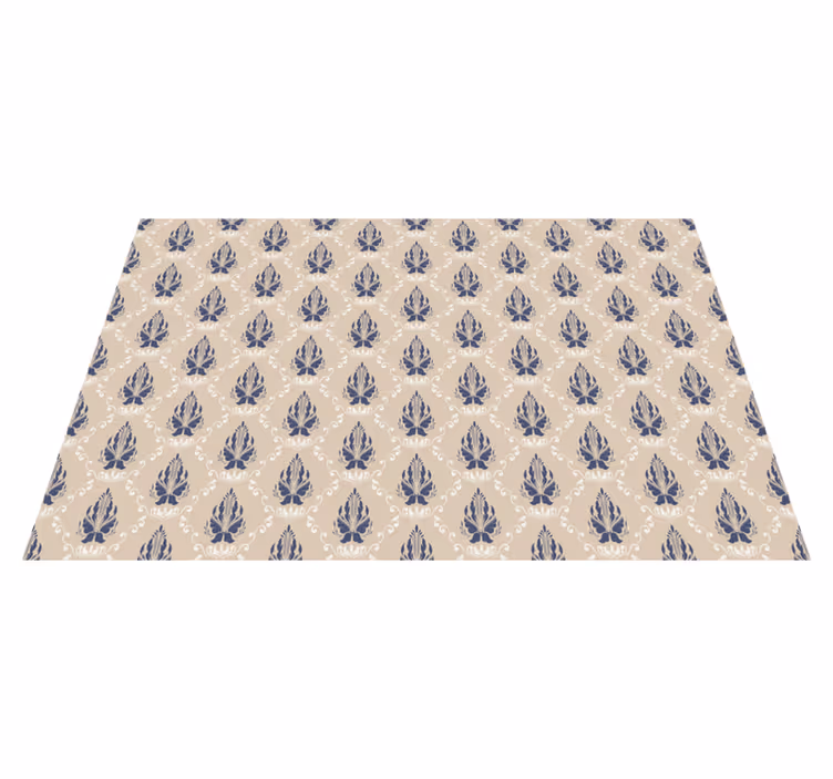 Delicate Floral Motifs living room vinyl carpet - TenStickers