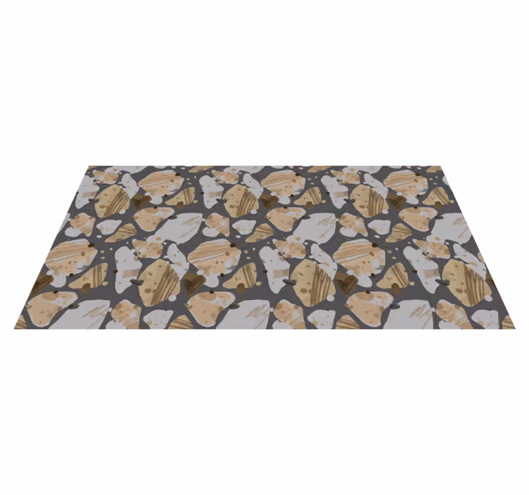 Abstract stone pattern wood effect vinyl carpet - TenStickers