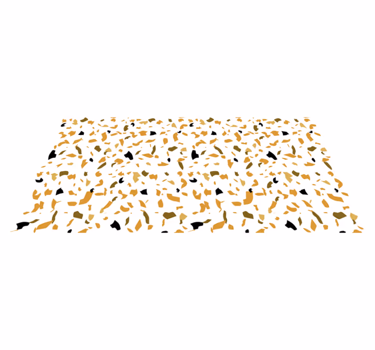 White and brown terrazzo texture vinyl carpet - TenStickers