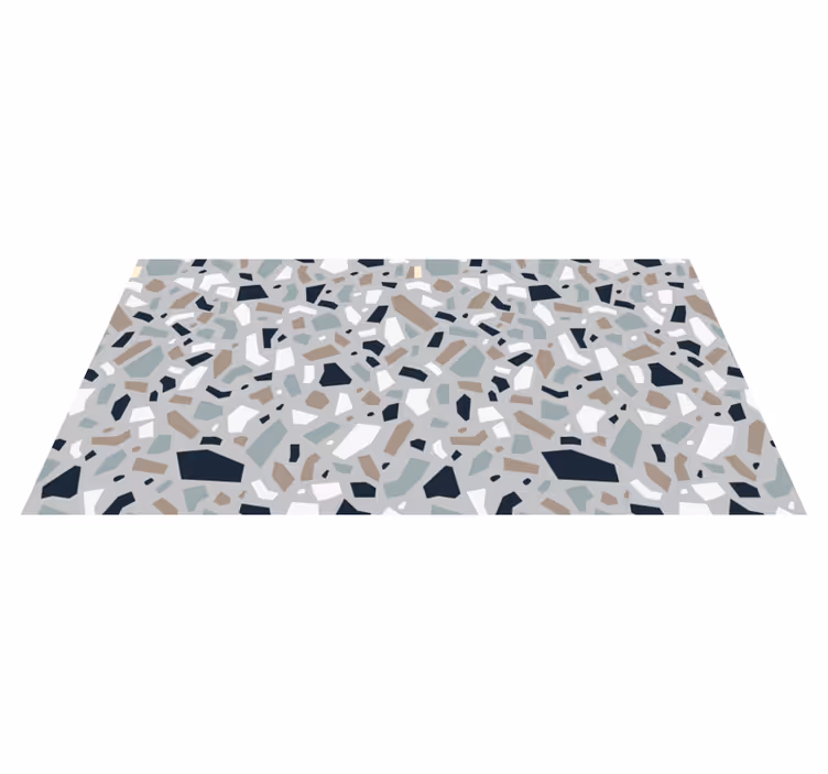 Fragmented grey terrazzo stone effect vinyl carpet - TenStickers