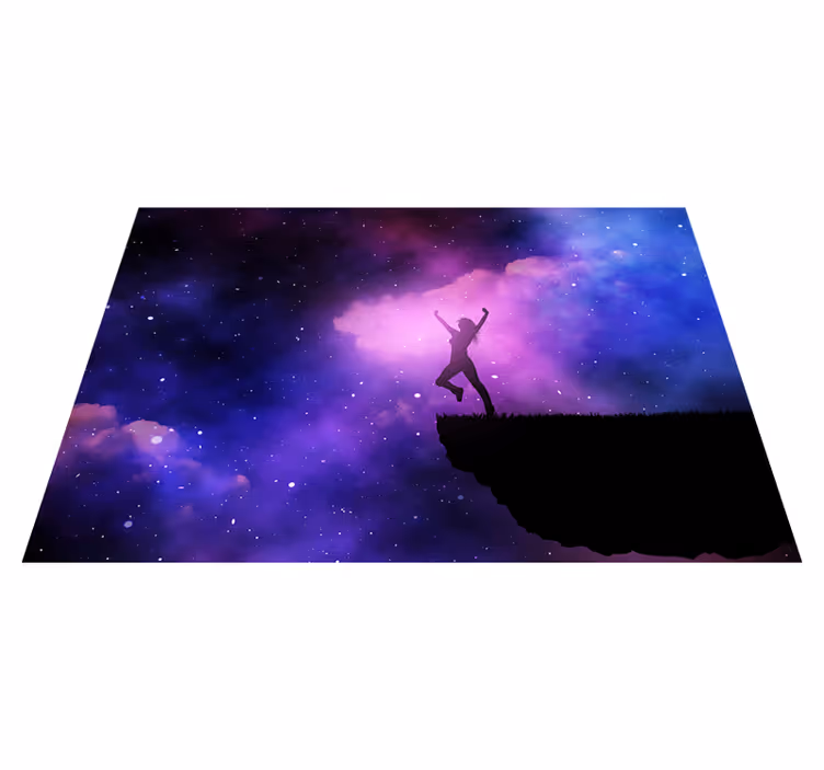 Cosmic voyage star vinyl carpet - TenStickers