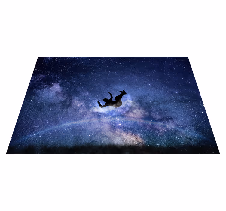 Falling Through Cosmos star vinyl carpet - TenStickers