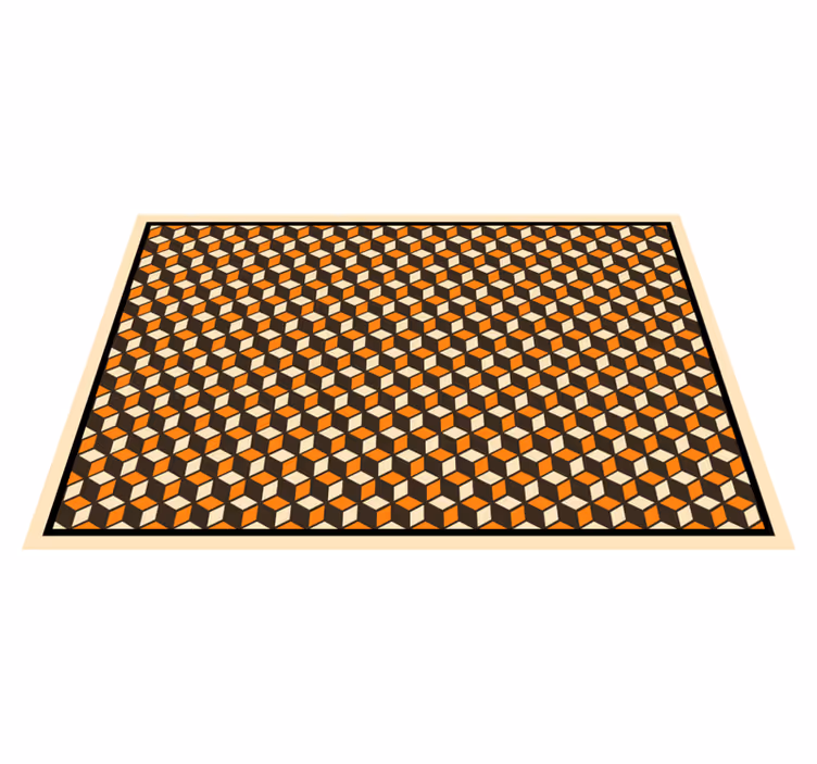 Vibrant Hexagonal Shapes geometric vinyl carpet - TenStickers
