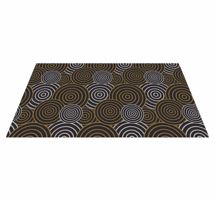 Circles in Contrast geometric vinyl carpet - TenStickers