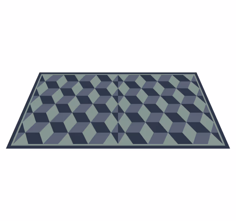 Cubic Pattern Play geometric vinyl carpet - TenStickers