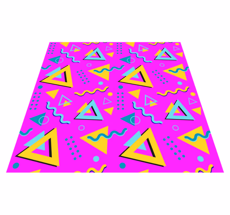 1980s memphis pattern geometric vinyl carpet - TenStickers