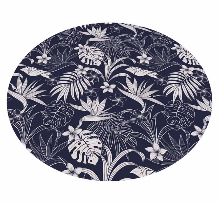 Floral Jungle Print nature vinyl carpet - TenStickers