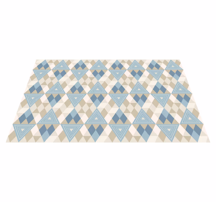 Triangles and Diamonds geometric vinyl carpet - TenStickers