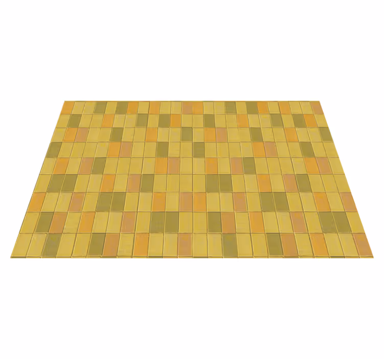 Yellow Mosaic Arrangement tile vinyl carpet - TenStickers