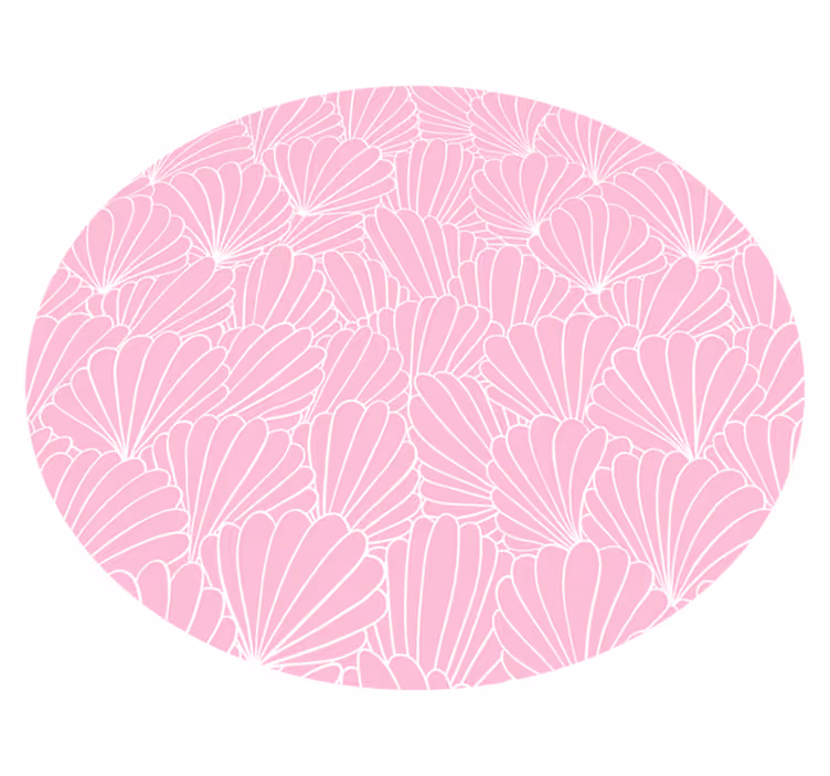 Pink Shell Pattern bathroom vinyl carpet - TenStickers