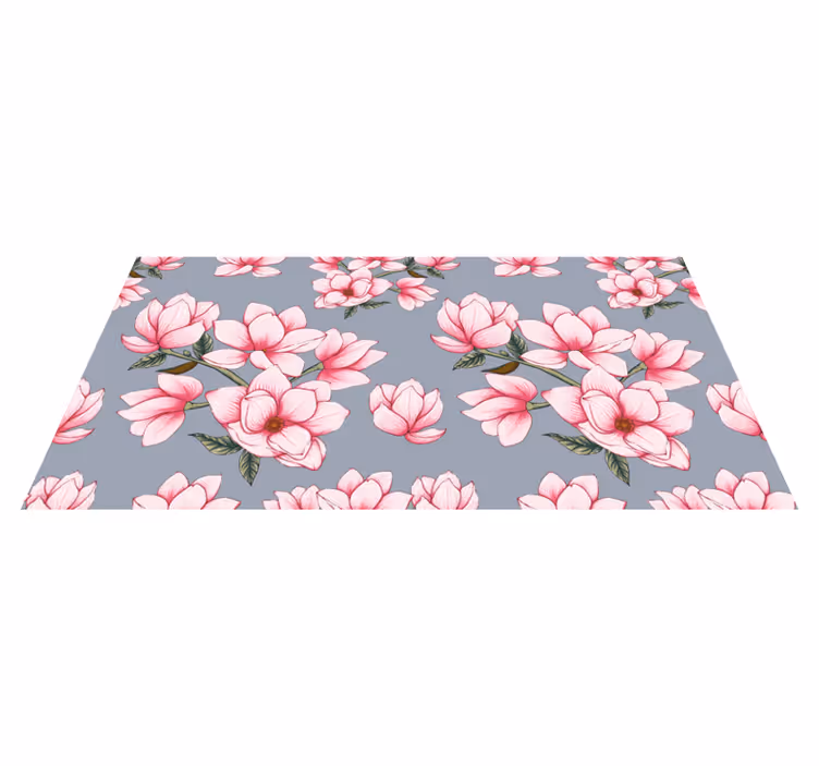 Delicate Blooms living room vinyl carpet - TenStickers