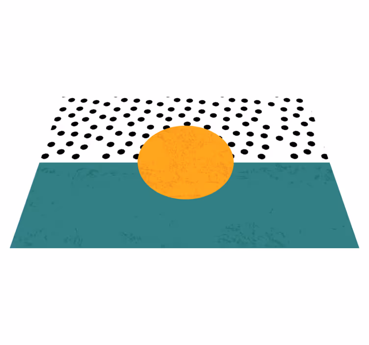 Circle and Dots minimalist vinyl carpet - TenStickers