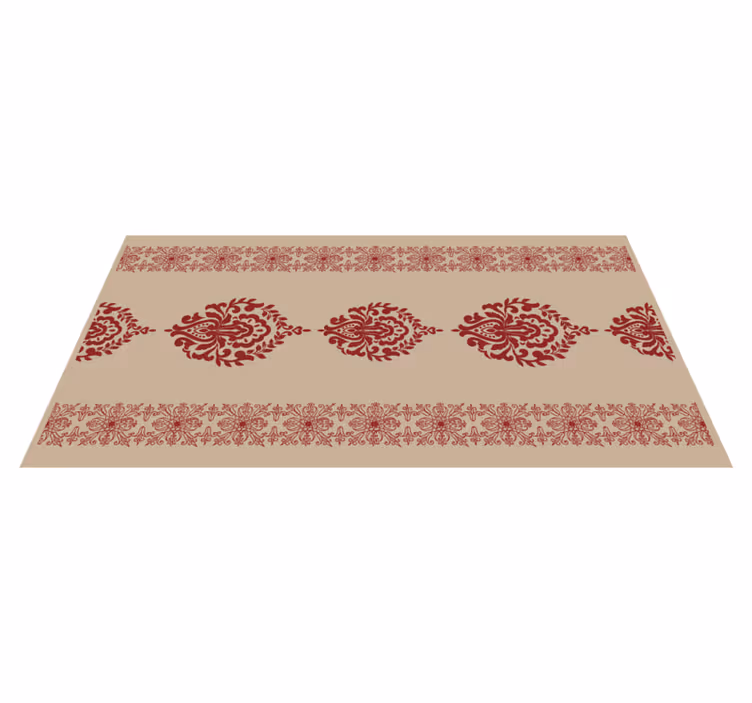 Decorative floral motif modern vinyl carpet - TenStickers