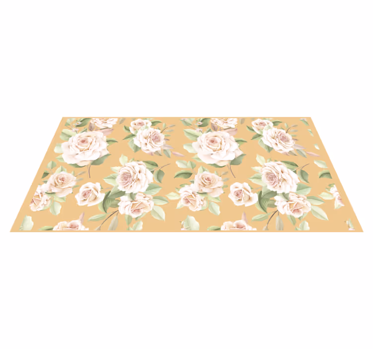 Gentle blossom grace floral vinyl carpet - TenStickers