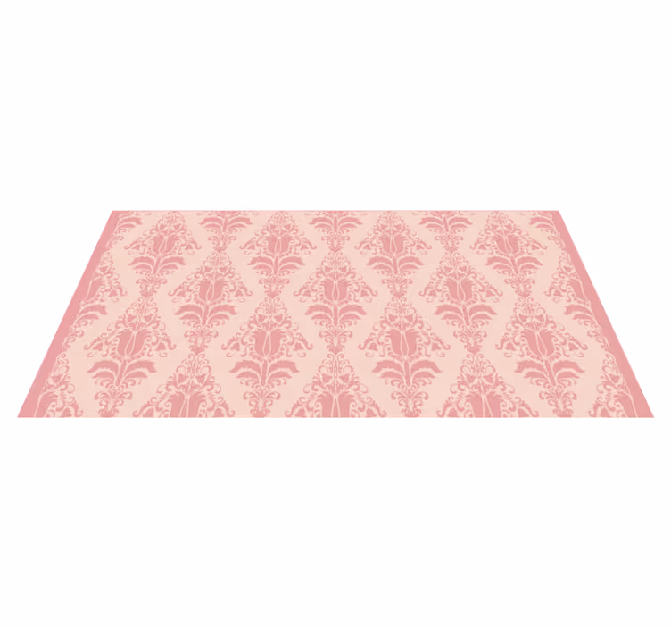 Elegant Pink Motif entrance hall vinyl carpet - TenStickers