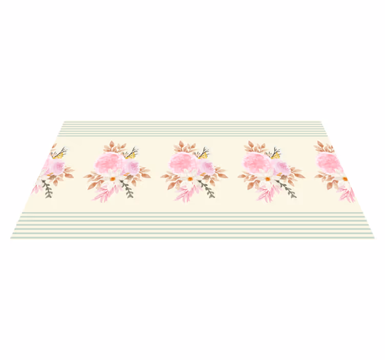 Soft Floral Arrangement bathroom vinyl carpet - TenStickers