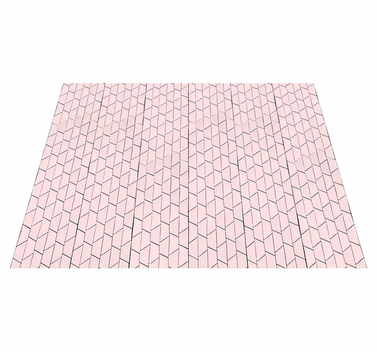 Pink geometric style tile vinyl carpet - TenStickers