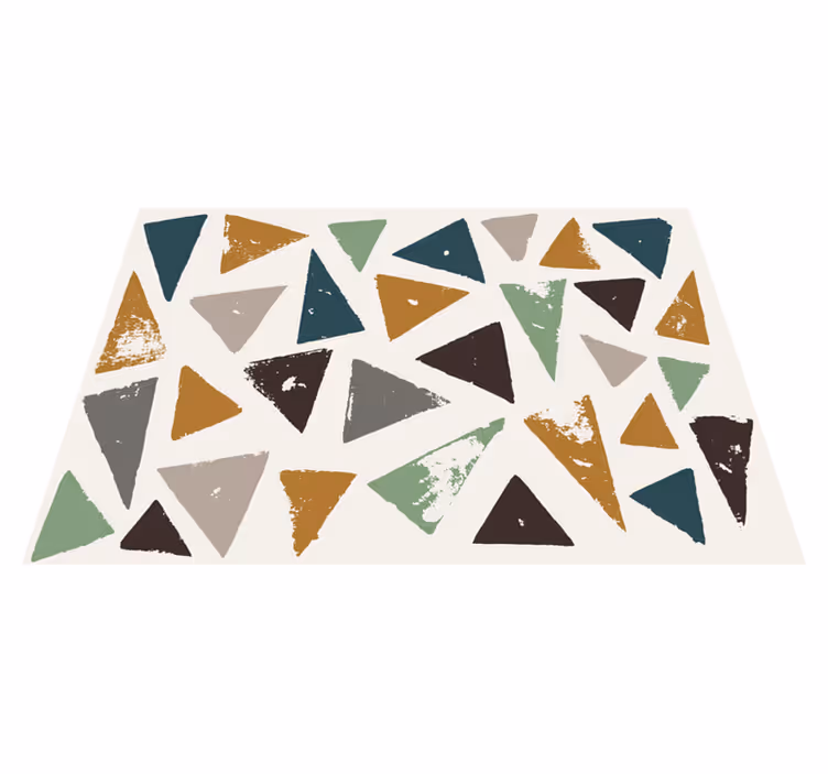 Vibrant Triangle Motif minimalist vinyl carpet - TenStickers