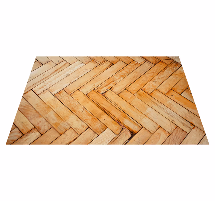 Herringbone Pattern wood effect vinyl carpet - TenStickers