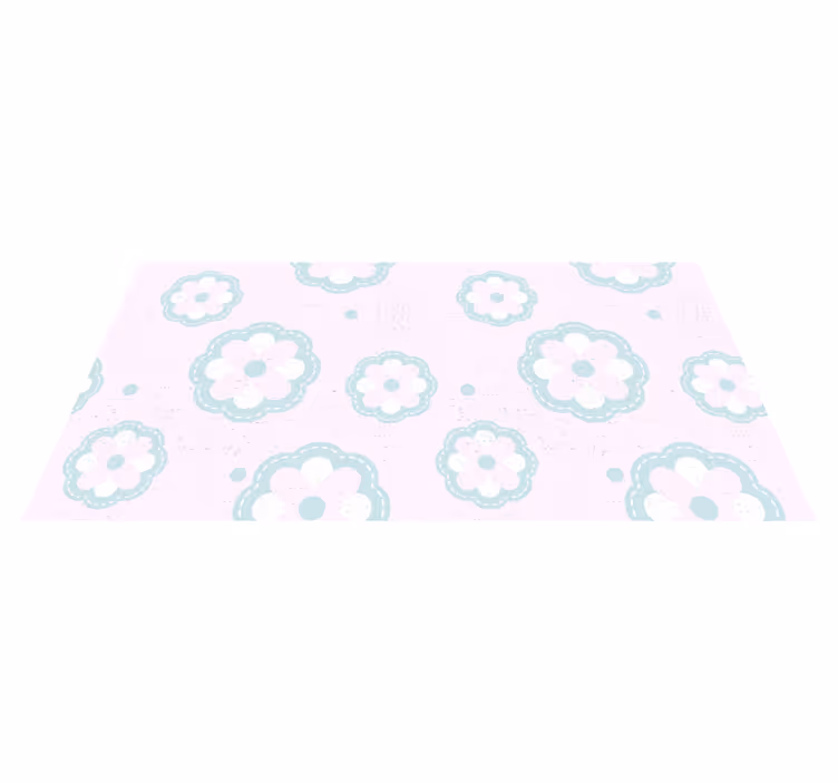 Soft Floral Motif kids vinyl carpet - TenStickers