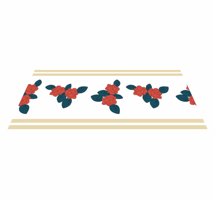 Floral Border Pattern carpet roses - TenStickers