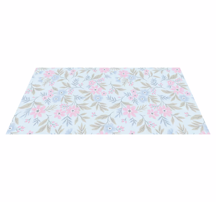 Floral vinyl carpet floral pastel design - TenStickers