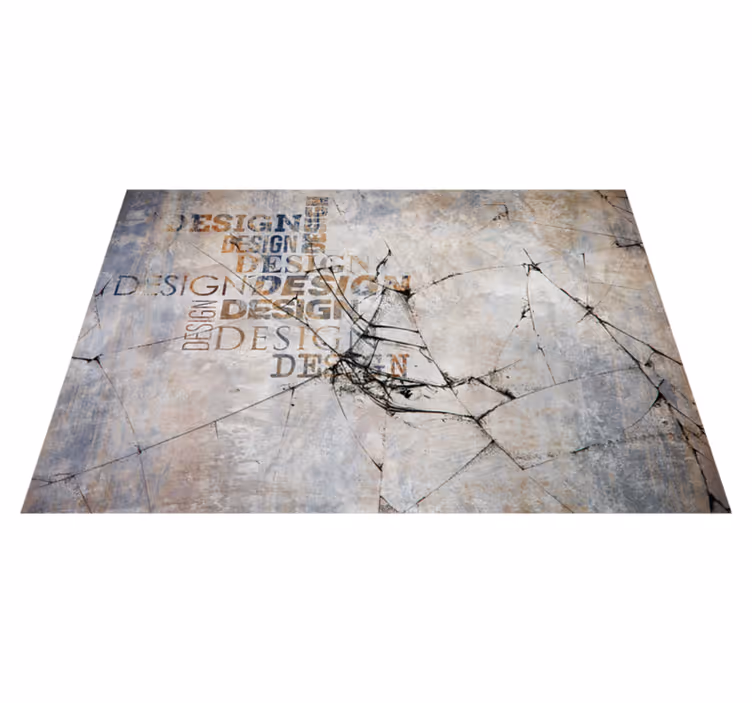 Fragmented Rock Typography stone effect vinyl carpet - TenStickers
