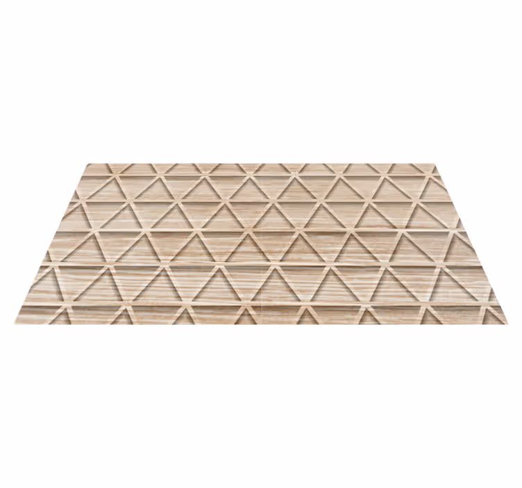 Geometric Triangle Design wood effect vinyl carpet - TenStickers