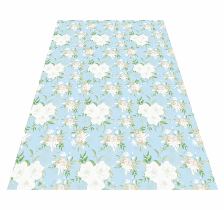 Tranquil Botanical Grace floral vinyl carpet - TenStickers