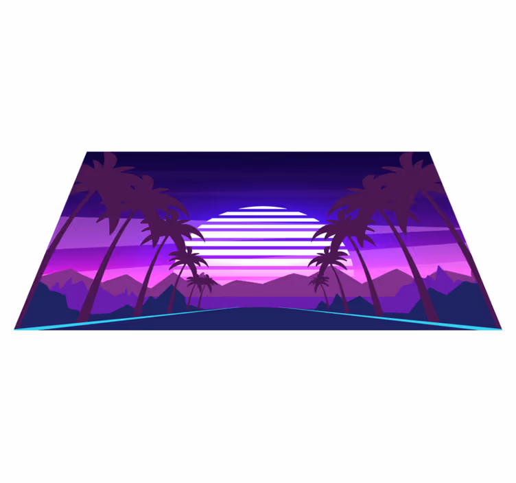 Retro Sunset Aesthetic modern vinyl carpet - TenStickers