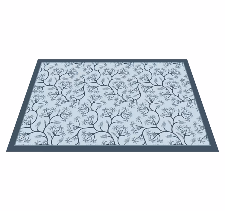 Botanical Silhouette Pattern floral vinyl carpet - TenStickers