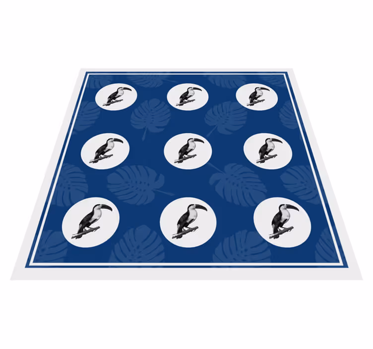 Tropical Toucan Pattern animal vinyl carpet - TenStickers