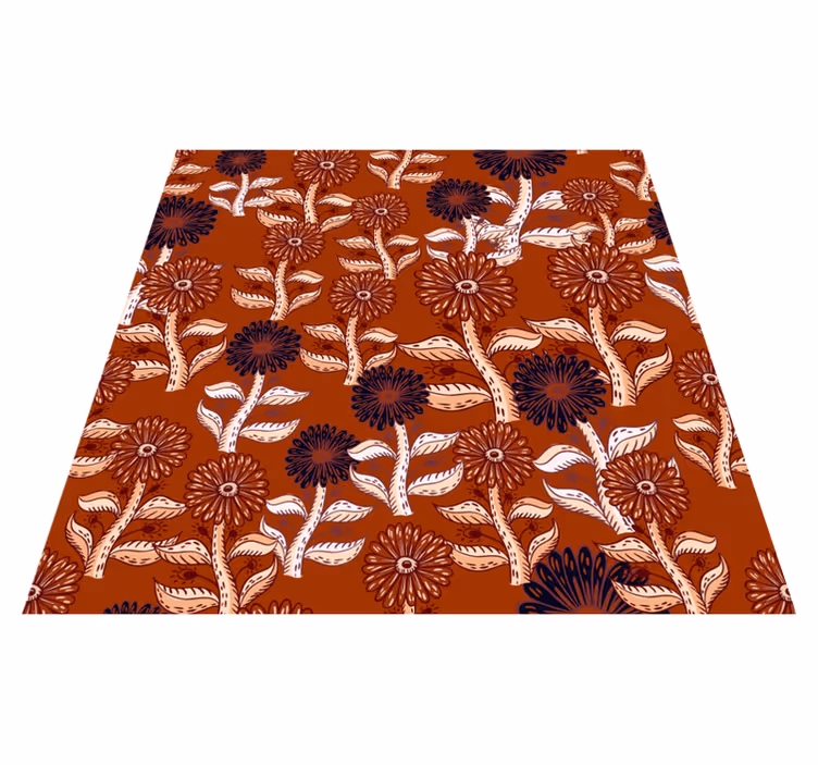 Floral vinyl carpet in floral pattern harmony - TenStickers