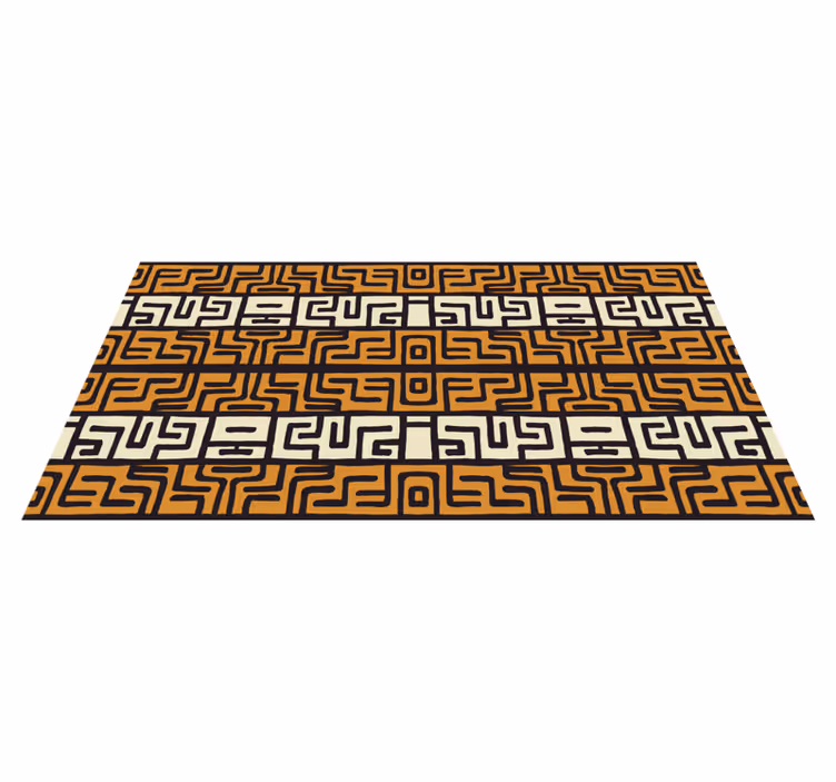 Geometric Labyrinth Pattern striped vinyl carpet - TenStickers