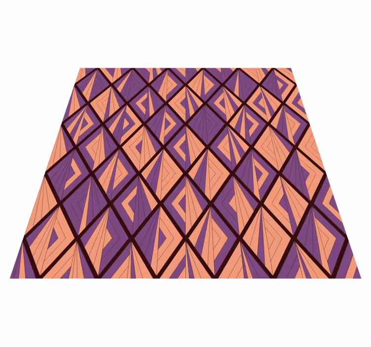Geometric vinyl carpet in patterned harmony - TenStickers